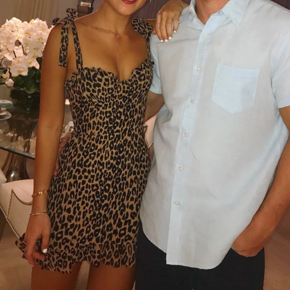 Reformation leopard print dress. Size 0, worn once